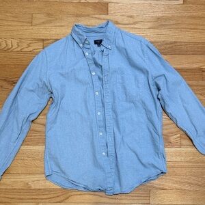J Crew Men's Blue Button-Down Shirt
